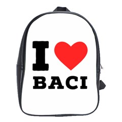 I Love Baci  School Bag (large) by ilovewhateva