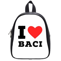 I Love Baci  School Bag (small) by ilovewhateva