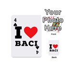 I love baci  Playing Cards 54 Designs (Mini) Front - Spade4