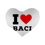 I love baci  Standard 16  Premium Heart Shape Cushions Back