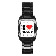 I Love Baci  Stainless Steel Barrel Watch by ilovewhateva