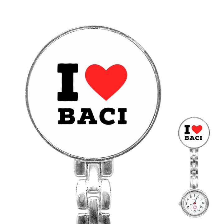 I love baci  Stainless Steel Nurses Watch