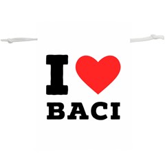 I Love Baci  Lightweight Drawstring Pouch (xl) by ilovewhateva