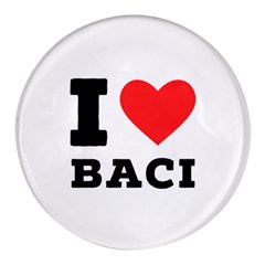 I Love Baci  Round Glass Fridge Magnet (4 Pack)