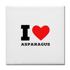 I Love Asparagus  Tile Coaster by ilovewhateva