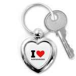 I love asparagus  Key Chain (Heart) Front