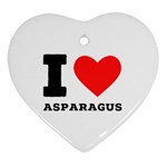 I love asparagus  Heart Ornament (Two Sides) Front