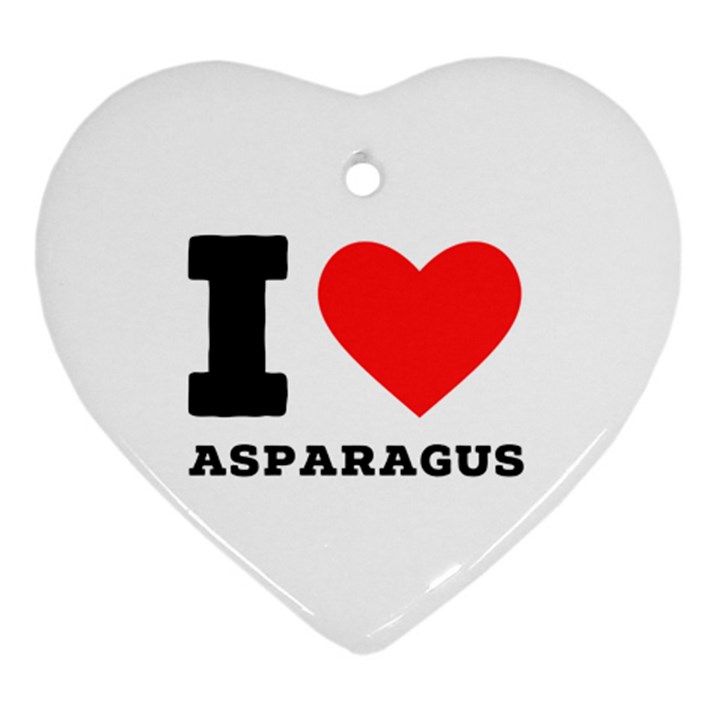 I love asparagus  Heart Ornament (Two Sides)