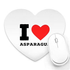 I Love Asparagus  Heart Mousepad by ilovewhateva