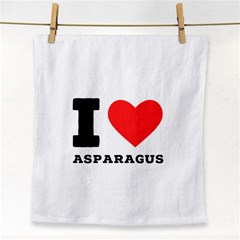 I Love Asparagus  Face Towel by ilovewhateva