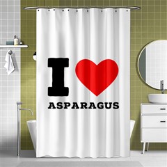 I Love Asparagus  Shower Curtain 48  X 72  (small)  by ilovewhateva