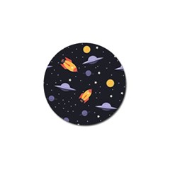 Cosmos Rockets Spaceships Ufos Golf Ball Marker (4 Pack) by Cowasu