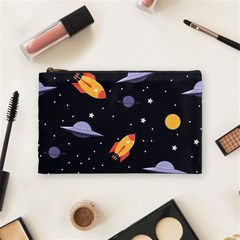 Cosmos Rockets Spaceships Ufos Cosmetic Bag (medium) by Cowasu