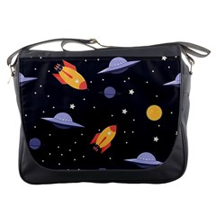 Cosmos Rockets Spaceships Ufos Messenger Bag