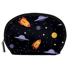 Cosmos Rockets Spaceships Ufos Accessory Pouch (large) by Cowasu