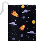 Cosmos Rockets Spaceships Ufos Drawstring Pouch (5XL) Back