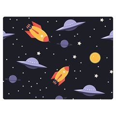 Cosmos Rockets Spaceships Ufos Premium Plush Fleece Blanket (extra Small) by Cowasu