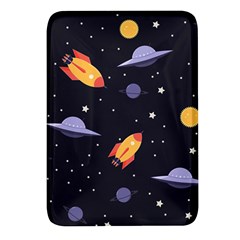 Cosmos Rockets Spaceships Ufos Rectangular Glass Fridge Magnet (4 Pack)