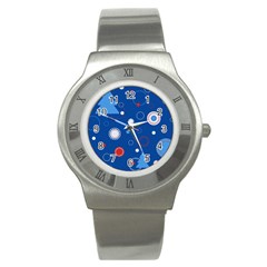 Christmas Pattern Tree Design Stainless Steel Watch