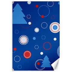 Christmas Pattern Tree Design Canvas 12  X 18  by Cowasu