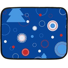 Christmas Pattern Tree Design Fleece Blanket (mini)