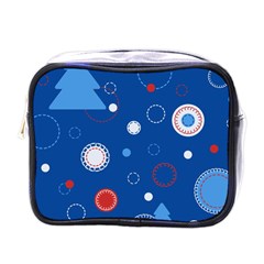 Christmas Pattern Tree Design Mini Toiletries Bag (one Side)