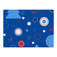 Christmas Pattern Tree Design Two Sides Premium Plush Fleece Blanket (mini) by Cowasu