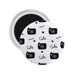 Cute Cameras Doodles Hand Drawn 2.25  Magnets Front