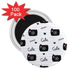 Cute Cameras Doodles Hand Drawn 2.25  Magnets (100 pack)  Front