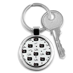 Cute Cameras Doodles Hand Drawn Key Chain (round) by Cowasu