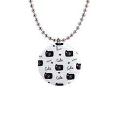 Cute Cameras Doodles Hand Drawn 1  Button Necklace by Cowasu