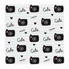 Cute Cameras Doodles Hand Drawn Medium Glasses Cloth by Cowasu