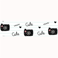 Cute Cameras Doodles Hand Drawn Large Bar Mat by Cowasu