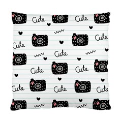 Cute Cameras Doodles Hand Drawn Standard Cushion Case (one Side) by Cowasu