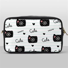 Cute Cameras Doodles Hand Drawn Toiletries Bag (one Side) by Cowasu