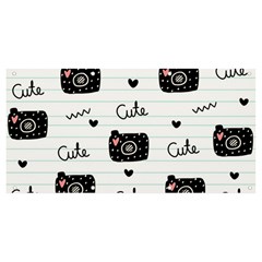 Cute Cameras Doodles Hand Drawn Banner And Sign 8  X 4  by Cowasu