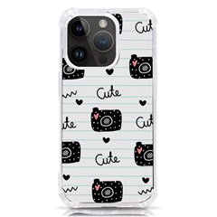 Cute Cameras Doodles Hand Drawn Iphone 14 Pro Tpu Uv Print Case