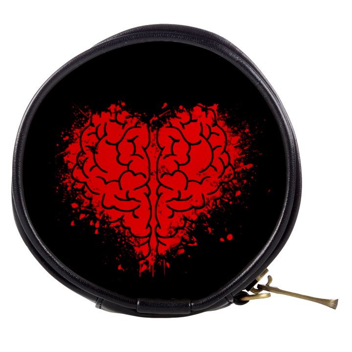 Heart Brain Mind Psychology Doubt Mini Makeup Bag