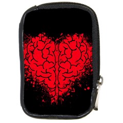 Heart Brain Mind Psychology Doubt Compact Camera Leather Case by Cowasu