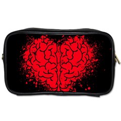 Heart Brain Mind Psychology Doubt Toiletries Bag (two Sides) by Cowasu