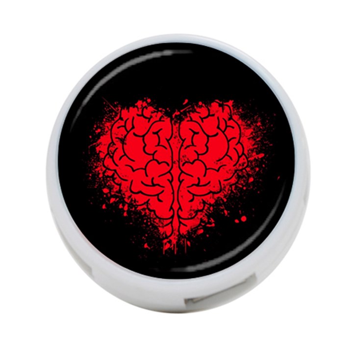 Heart Brain Mind Psychology Doubt 4-Port USB Hub (Two Sides)