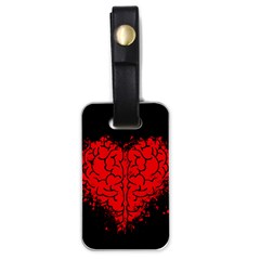 Heart Brain Mind Psychology Doubt Luggage Tag (one Side) by Cowasu