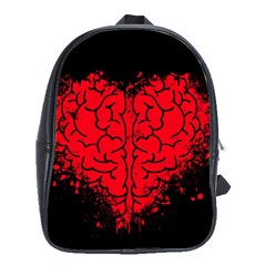 Heart Brain Mind Psychology Doubt School Bag (xl) by Cowasu