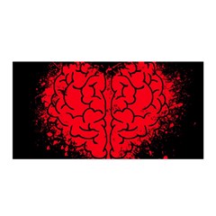 Heart Brain Mind Psychology Doubt Satin Wrap 35  X 70  by Cowasu