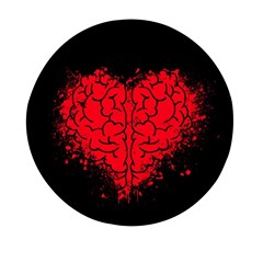 Heart Brain Mind Psychology Doubt Mini Round Pill Box