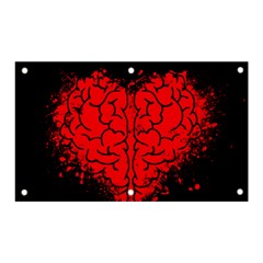 Heart Brain Mind Psychology Doubt Banner And Sign 5  X 3  by Cowasu