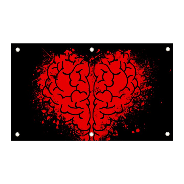 Heart Brain Mind Psychology Doubt Banner and Sign 5  x 3 