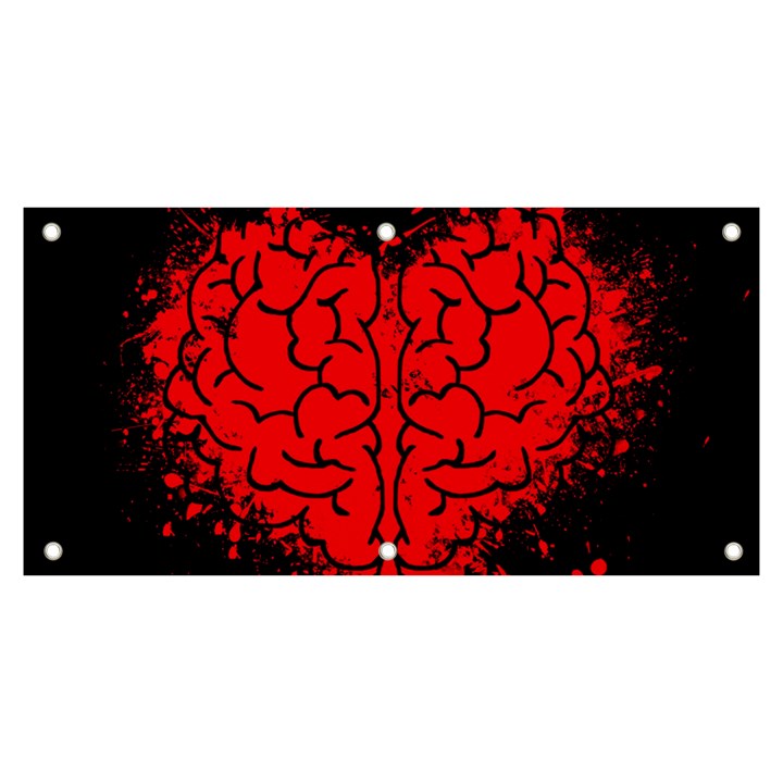 Heart Brain Mind Psychology Doubt Banner and Sign 6  x 3 