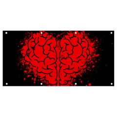 Heart Brain Mind Psychology Doubt Banner And Sign 8  X 4  by Cowasu