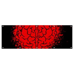 Heart Brain Mind Psychology Doubt Banner And Sign 12  X 4  by Cowasu